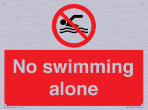 No swimming alone